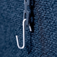 S-hook sits inside of chain